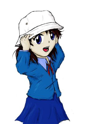 Not quite a T2t-fitting pic, but I once saw a documentary with a cute japanese kindergarten-kid in a similar outfit and I just had to put Aki in this. Didn't quite turn out as intended, but not too shabby either.
