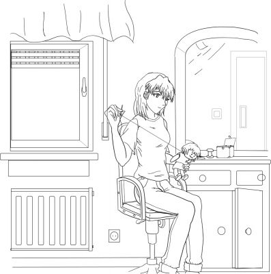 [line]Doll
Never got to color it properly... :(
